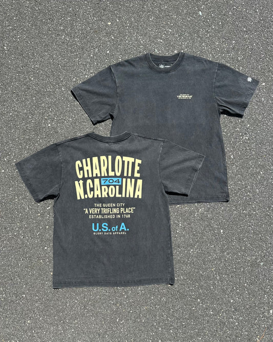 Glory Days Apparel - Vintage Black A Very Trifling Place Oversized T-Shirt
