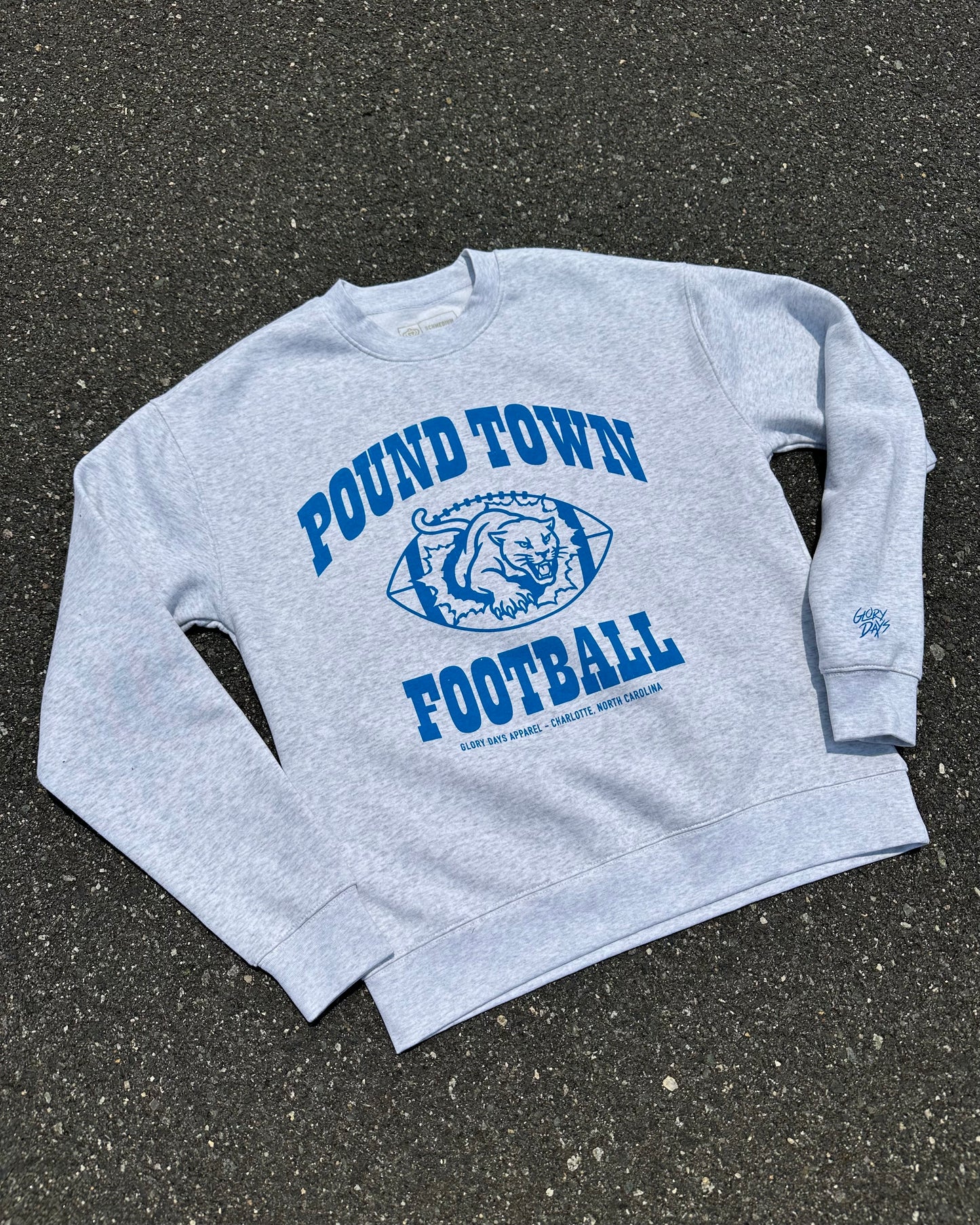 Glory Days Apparel - White Heather Classic Pound Town Football Sweatshirt