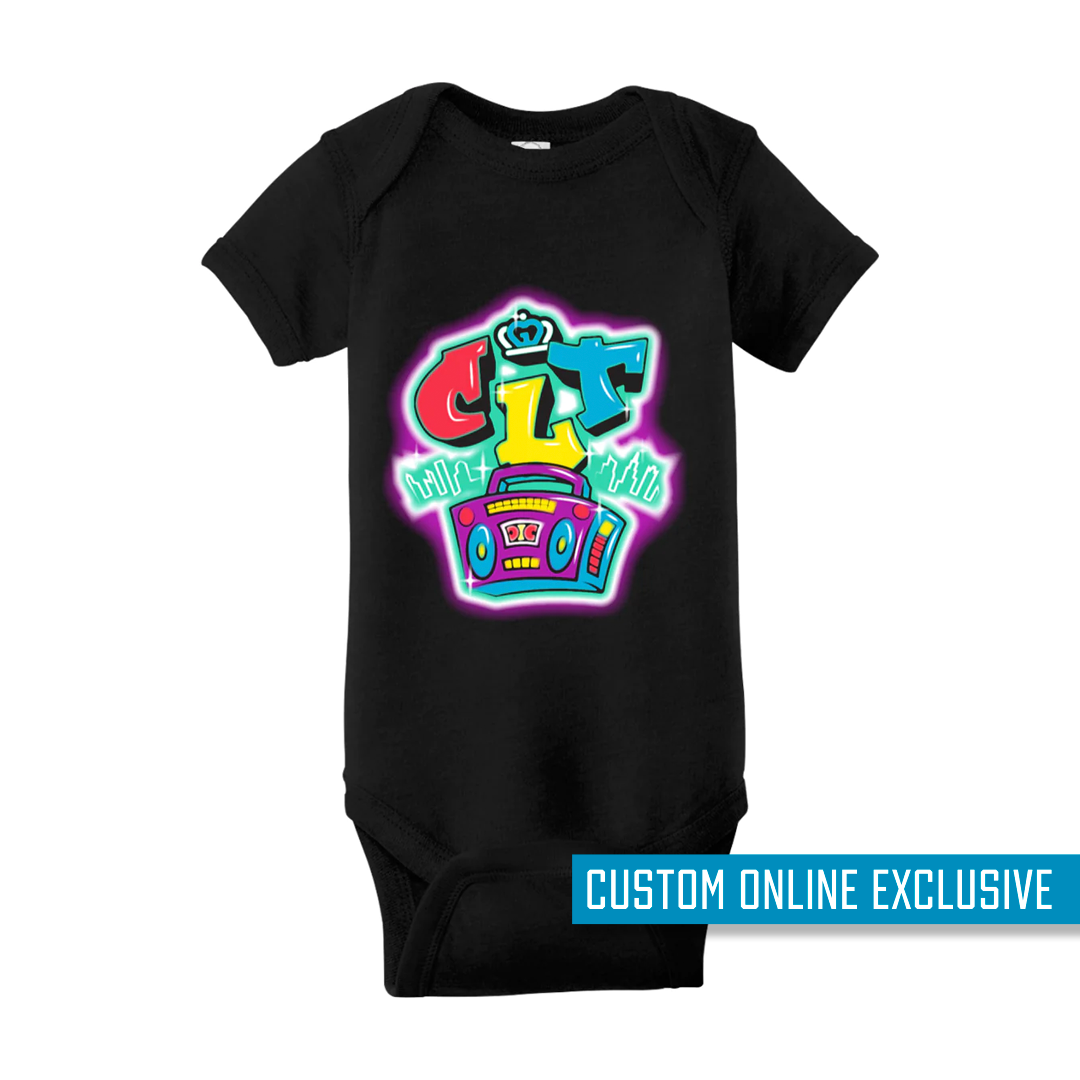 *Custom Online Exclusive*Glory Days Apparel - Airbrush CLT Onesie