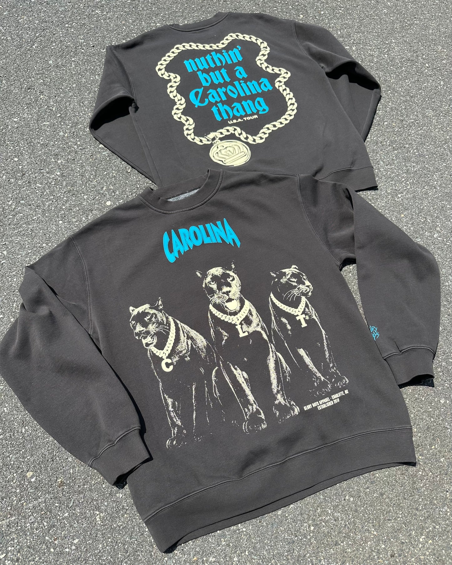 Glory Days Apparel - Vintage Black Nuthin' But A Carolina Thang Relaxed Fit Sweatshirt