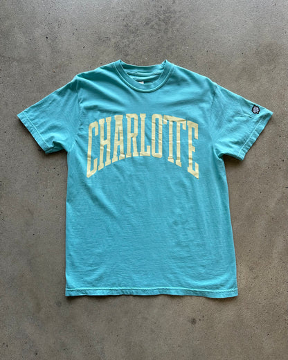 Glory Days Apparel -  Charlotte Big Block Teal T-Shirt