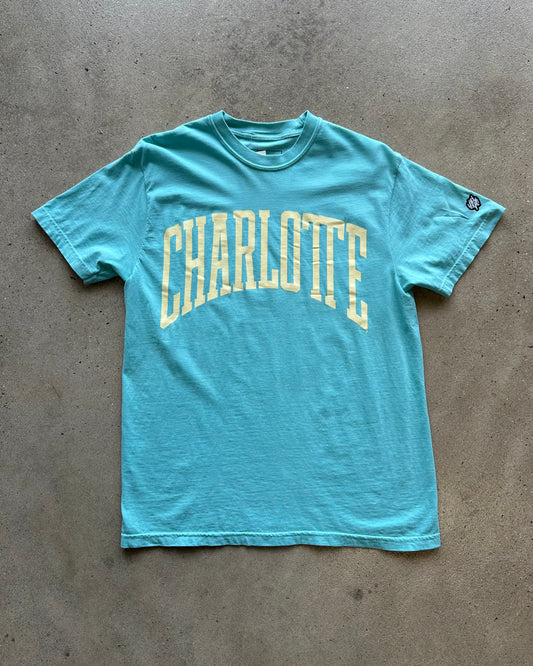 Glory Days Apparel -  Charlotte Big Block Teal T-Shirt