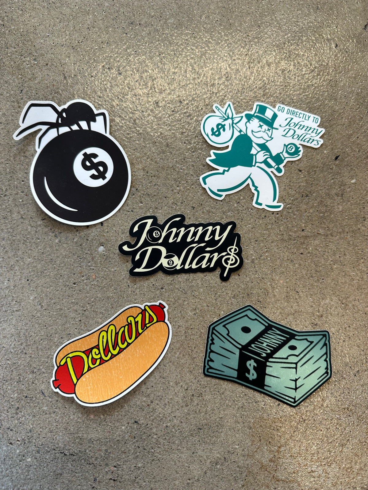 Glory Days Apparel - Johnny Dollars Sticker Pack