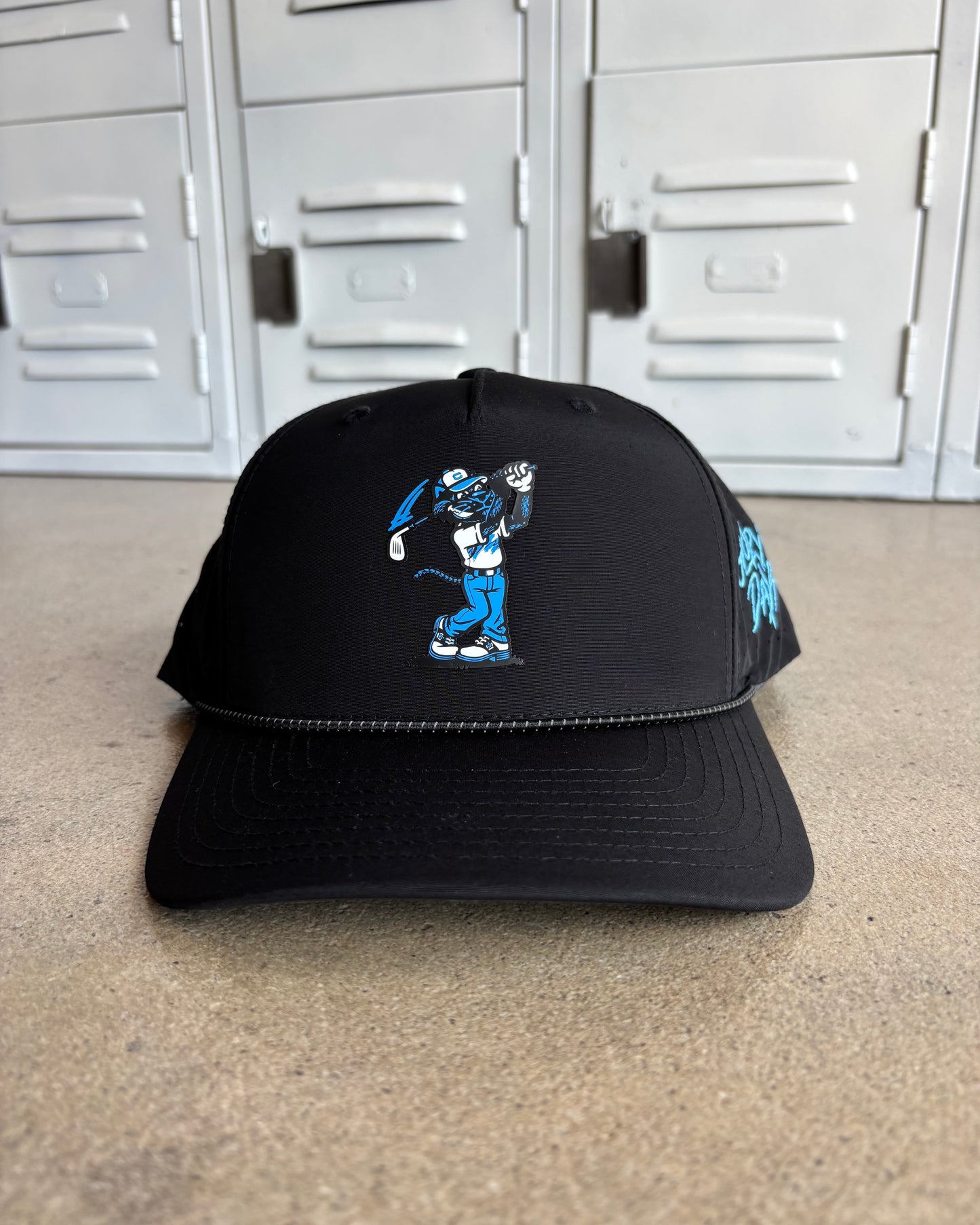 Glory Days Apparel - Golf Cat Black Rope Hat
