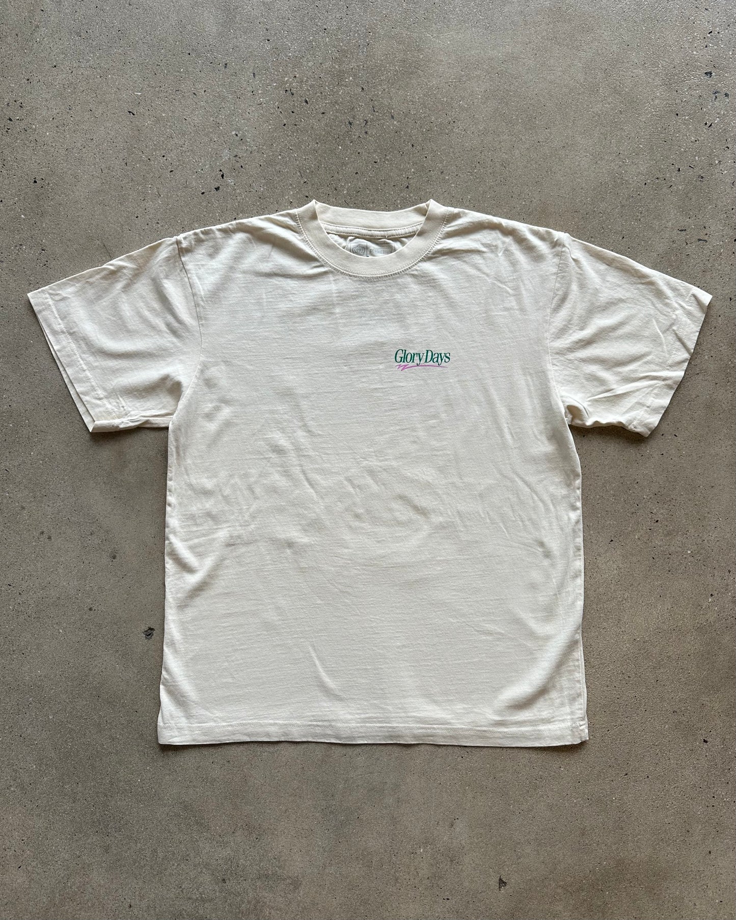 Glory Days Apparel - Glory Days Zag Vintage Off White Oversized Box T-Shirt