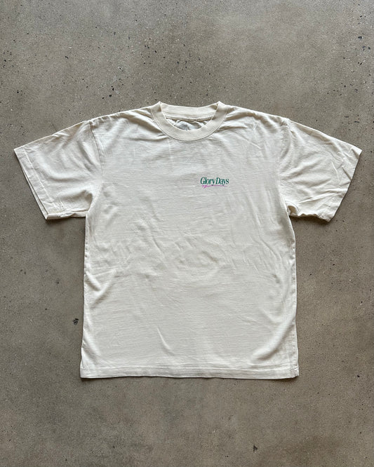 Glory Days Apparel - Glory Days Zag Vintage Off White Oversized Box T-Shirt