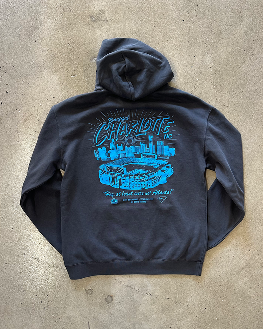 Glory Days Apparel - Beautiful Charlotte Faded Black Relaxed Fit Hoodie