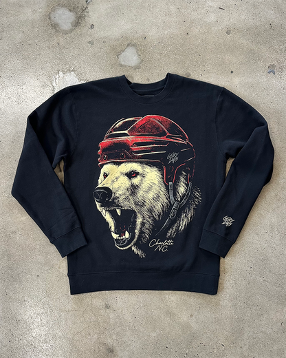 Glory Days Apparel - Polar Fury Black Crewneck Sweatshirt