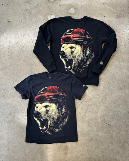Glory Days Apparel - Polar Fury Black Crewneck Sweatshirt