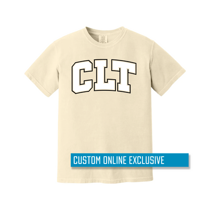 *Custom Online Exclusive* Glory Days Apparel - 5th Year Block CLT (White w/black outline) T-Shirt