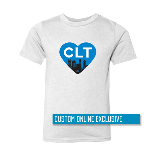 *Custom Online Exclusive* Glory Days Apparel - CLT Heart Youth T-Shirt