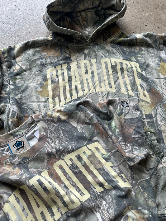 Glory Days Apparel - Charlotte Big Block Faded Camo Hoodie