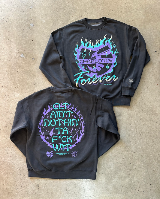 Glory Days Apparel - Charlotte Forever Faded Black Relaxed Fit Sweatshirt