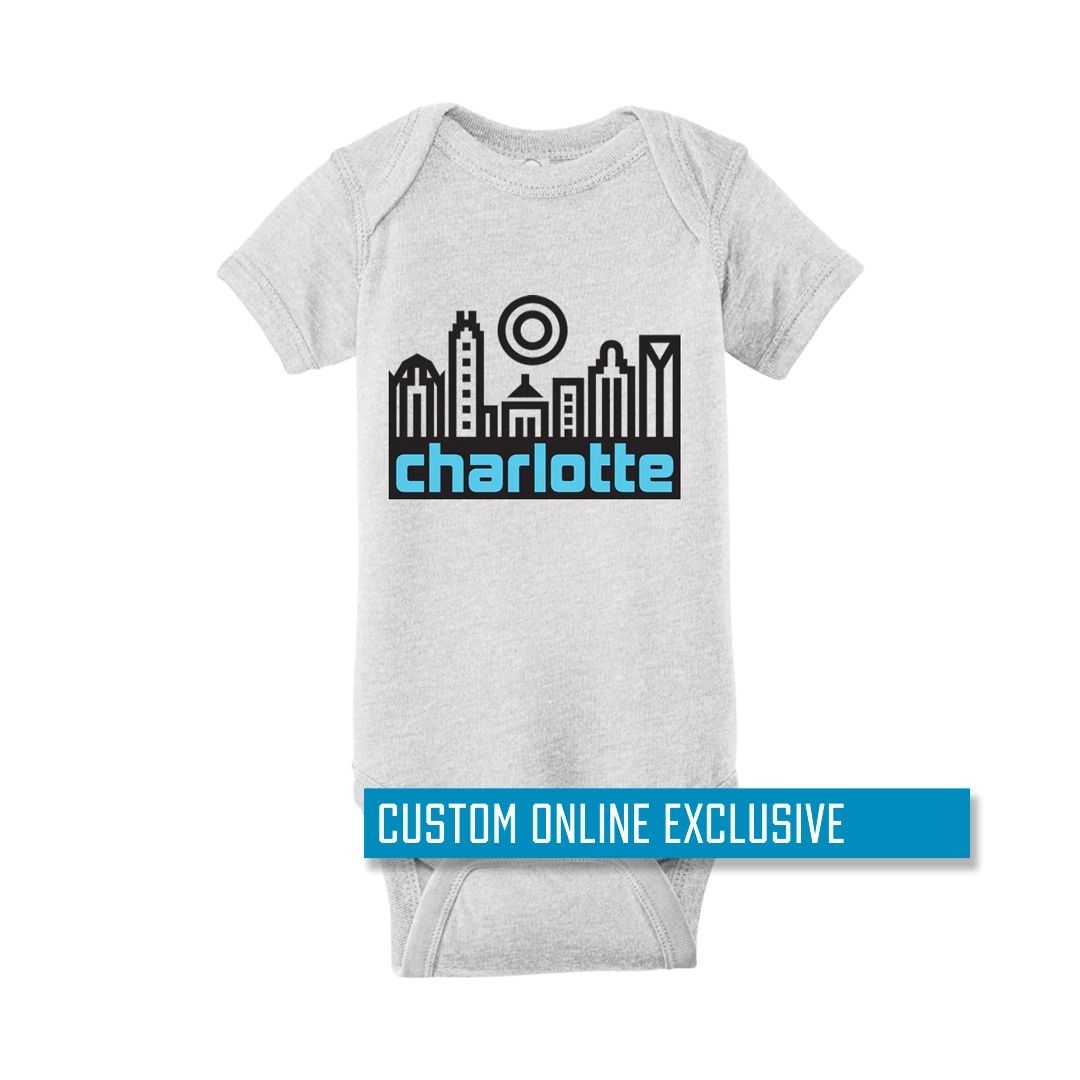 *Custom Online Exclusive* Glory Days Apparel - Charlotte Skyline Onesie