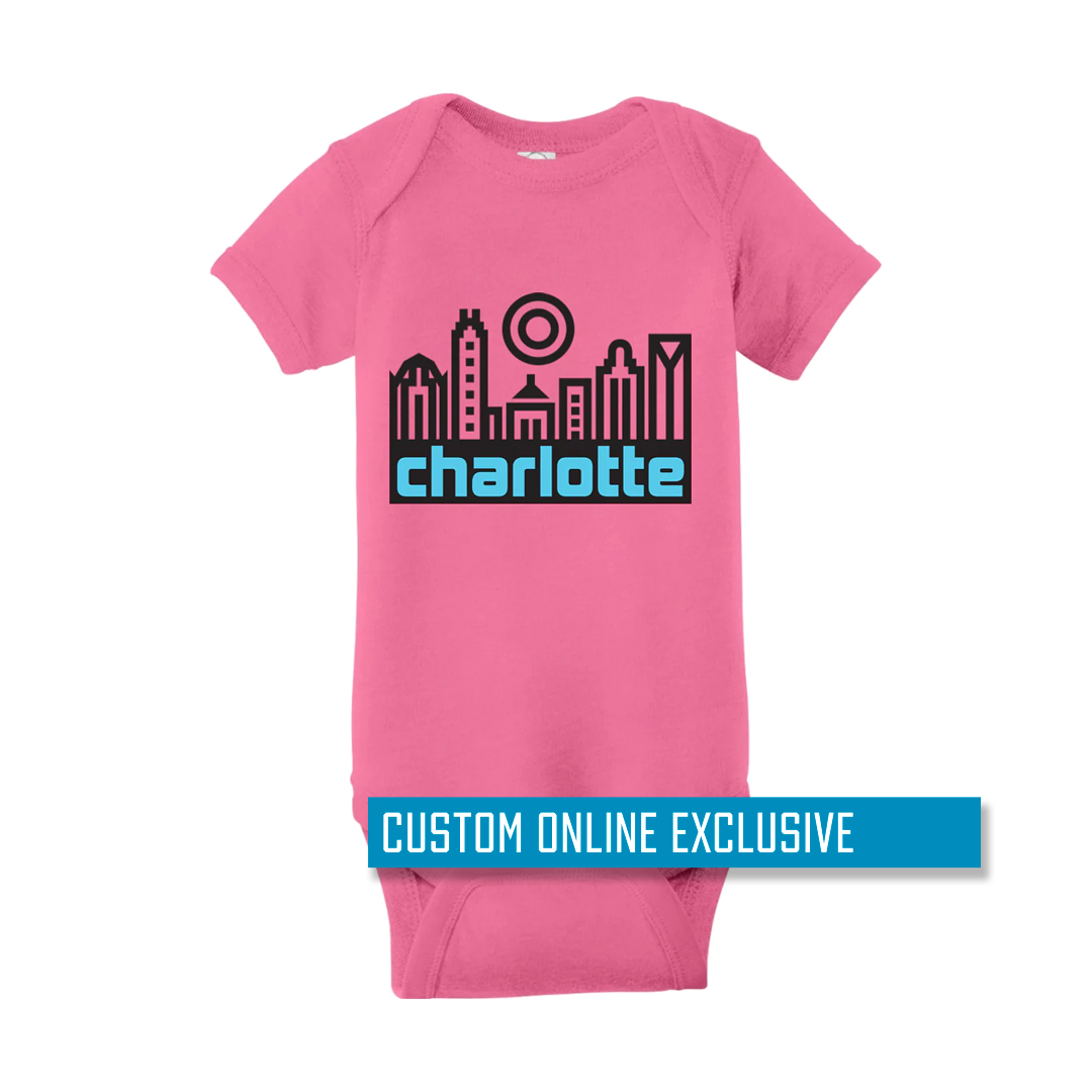 *Custom Online Exclusive* Glory Days Apparel - Charlotte Skyline Onesie