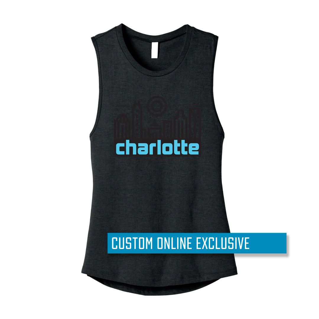 *Custom Online Exclusive* Glory Days Apparel - Charlotte Skyline Women’s Jersey Muscle Tank