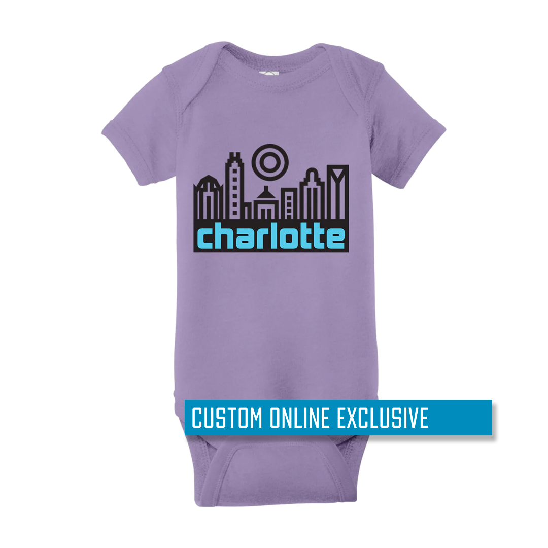 *Custom Online Exclusive* Glory Days Apparel - Charlotte Skyline Onesie