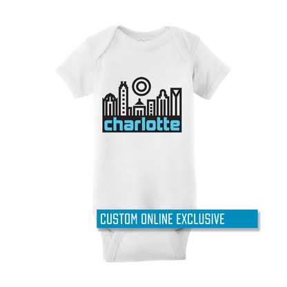 *Custom Online Exclusive* Glory Days Apparel - Charlotte Skyline Onesie