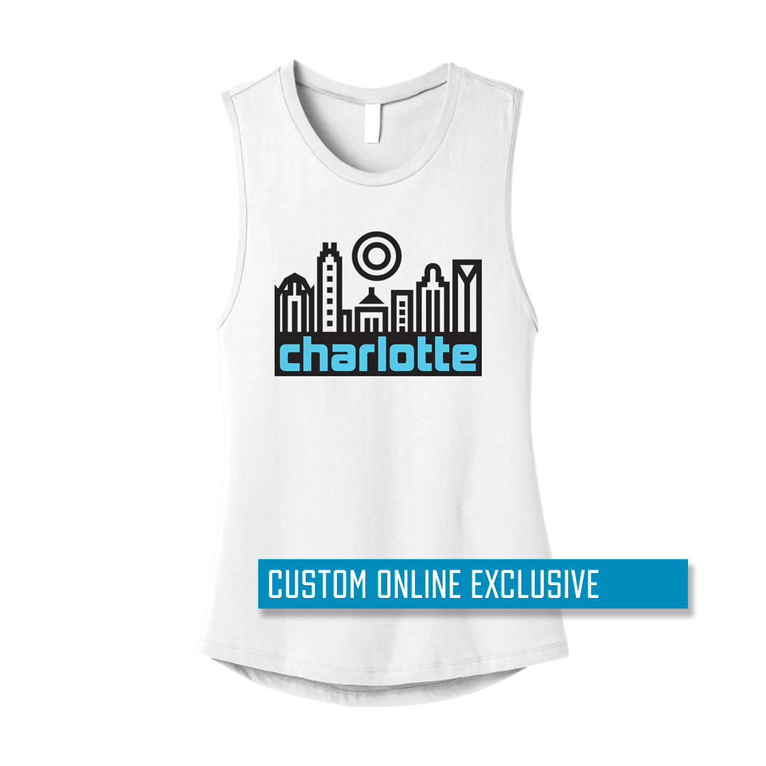 *Custom Online Exclusive* Glory Days Apparel - Charlotte Skyline Women’s Jersey Muscle Tank