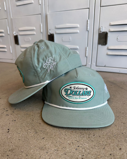 Glory Days Apparel - Johnny Dollars Patch Dusty Blue/Black Rope Hat