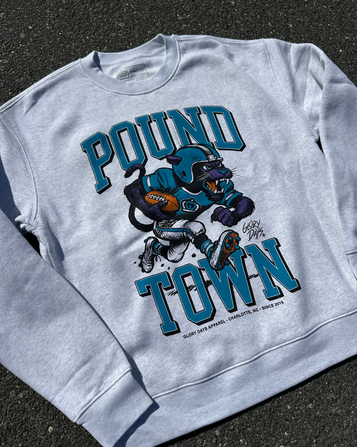 Glory Days Apparel - White Heather Vintage Pound Town Sweatshirt