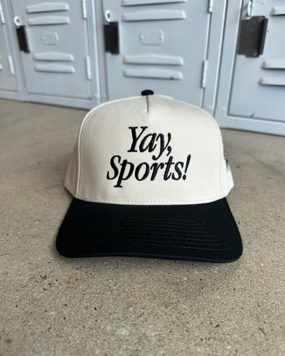 Glory Days Apparel - Yay Sports! Natural/Black Hat