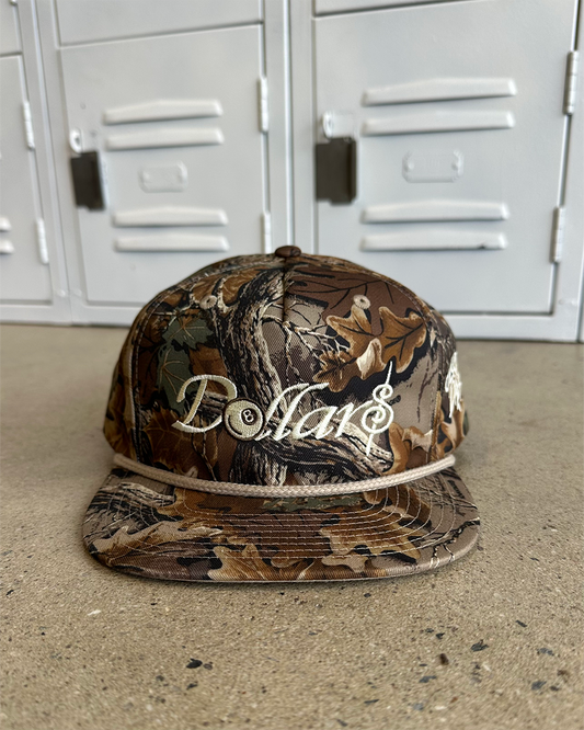 Glory Days Apparel - Dollar$ Real Tree Camo Rope Hat