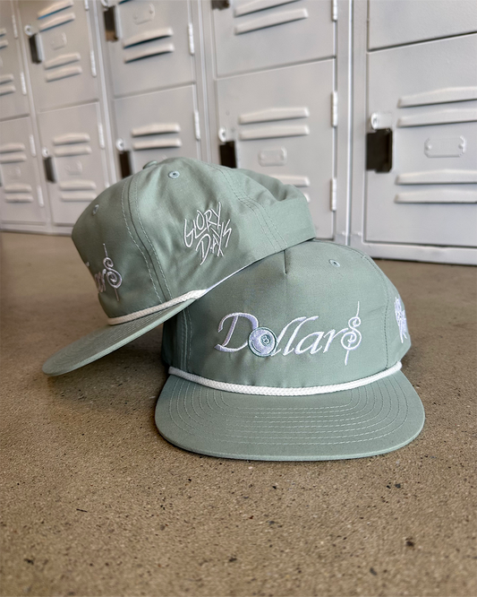Glory Days Apparel - Dollar$ Dusty Blue/White Rope Hat