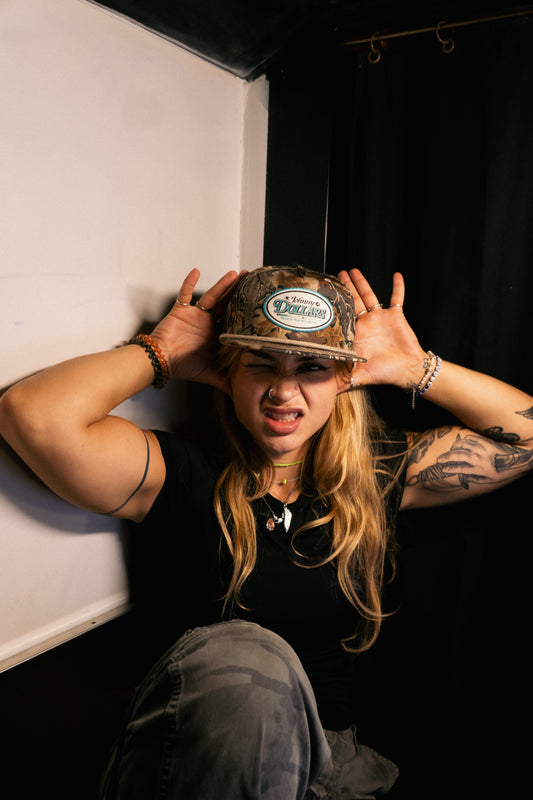 Glory Days Apparel - Johnny Dollars Patch Real Tree Camo Rope Hat