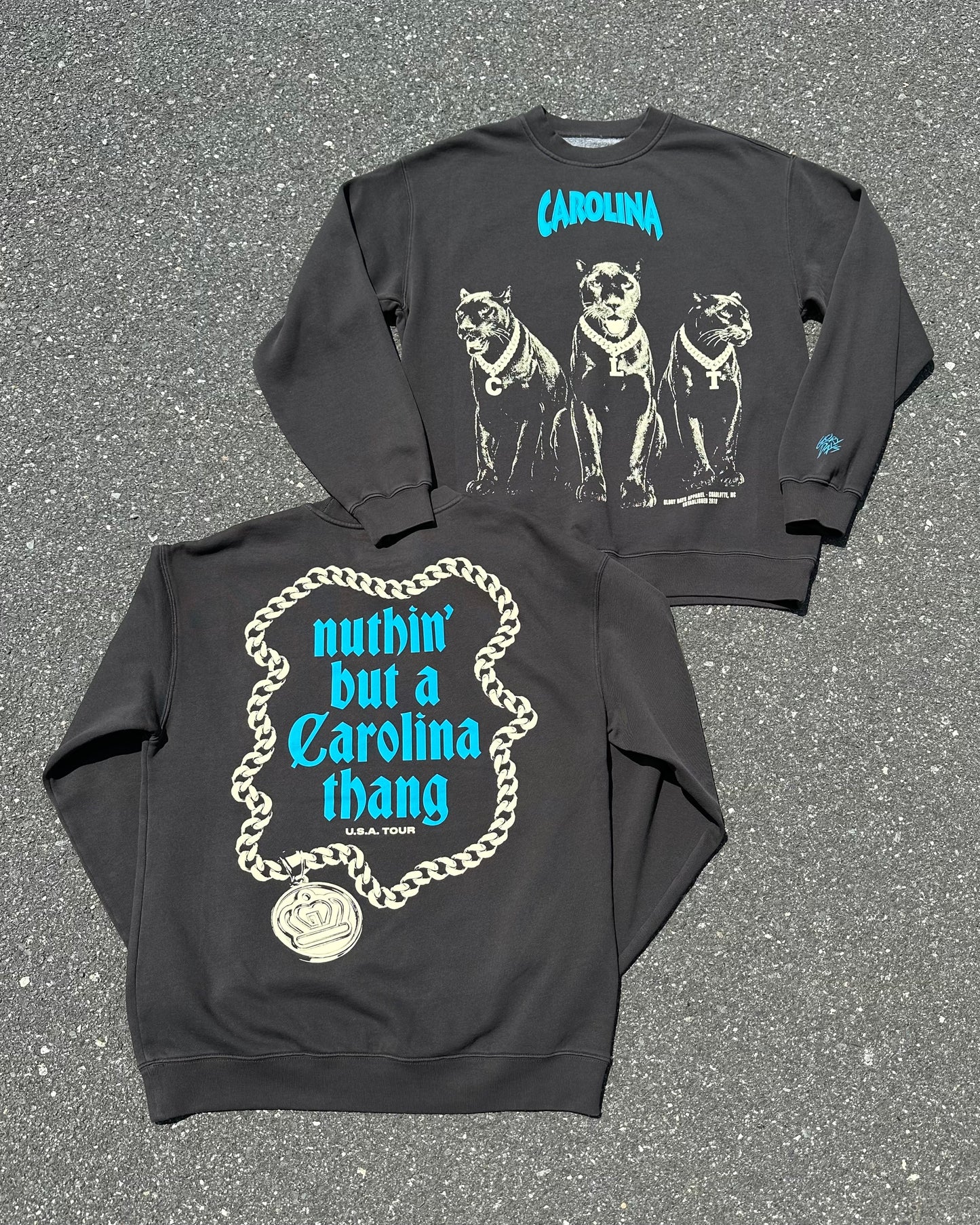 Glory Days Apparel - Vintage Black Nuthin' But A Carolina Thang Relaxed Fit Sweatshirt