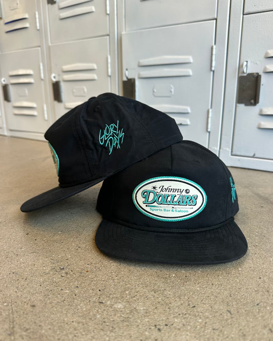 Glory Days Apparel - Johnny Dollars Patch Black/Black Rope Hat