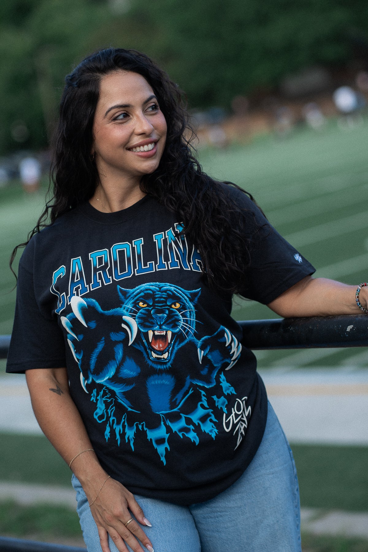 Glory Days Apparel - Football Bustin' Through T-Shirt