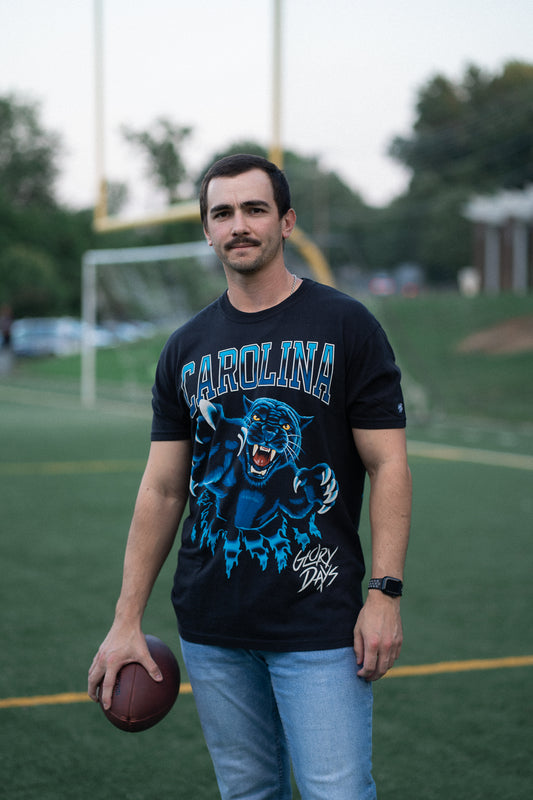 Glory Days Apparel - Football Bustin' Through T-Shirt
