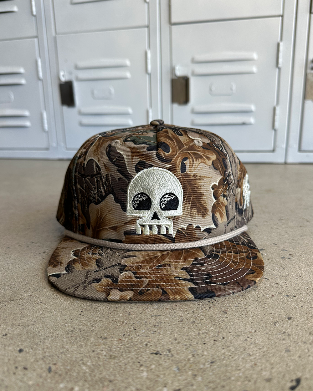Glory Days Apparel - Golf Skull Real Tree Camo Rope Hat