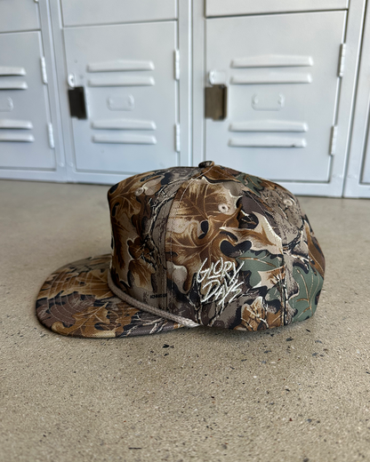 Glory Days Apparel - Golf Skull Real Tree Camo Rope Hat