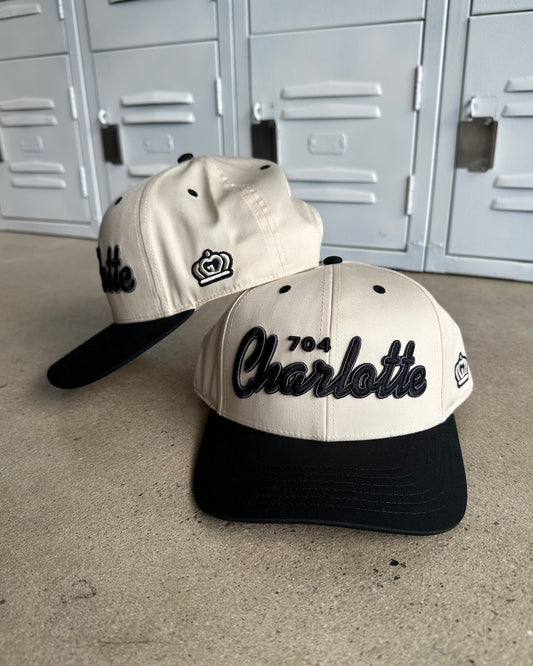 Glory Days Apparel - Cursive Charlotte Hat (Black & Steel)