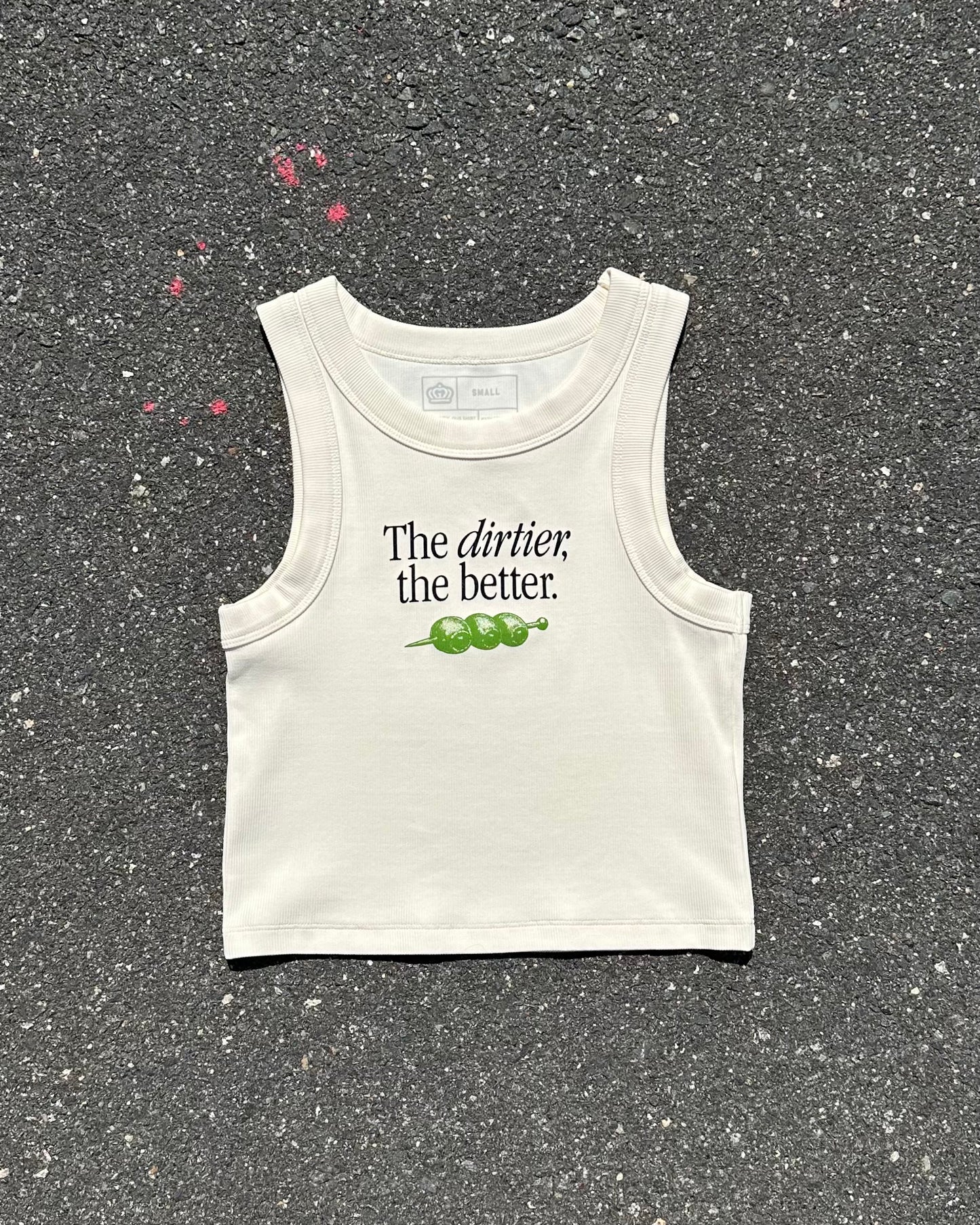 Glory Days Apparel - The Dirtier The Better Ivory Organic Rib Crop Tank