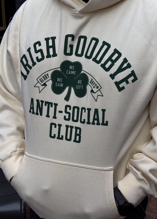 Glory Days Apparel - Irish Goodbye Ivory Relaxed Fit Hoodie