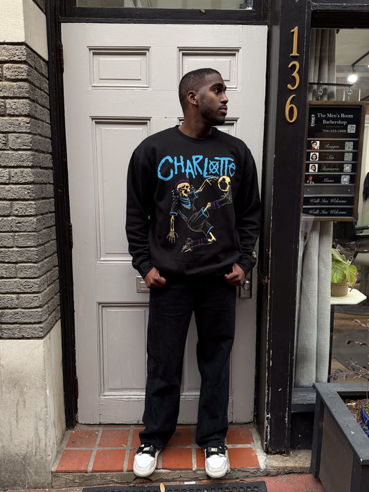 Glory Days Apparel - Back In Black Black Crewneck Sweatshirt