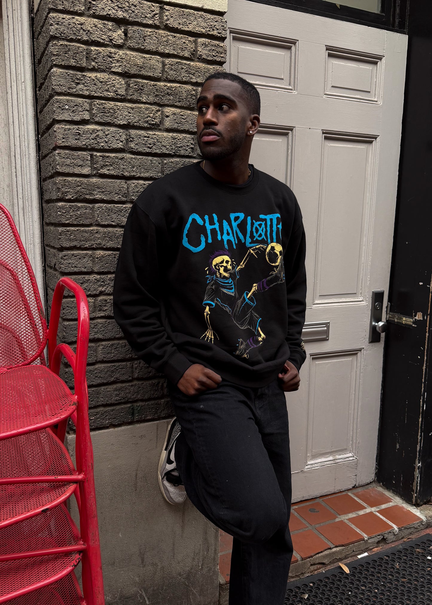 Glory Days Apparel - Back In Black Black Crewneck Sweatshirt