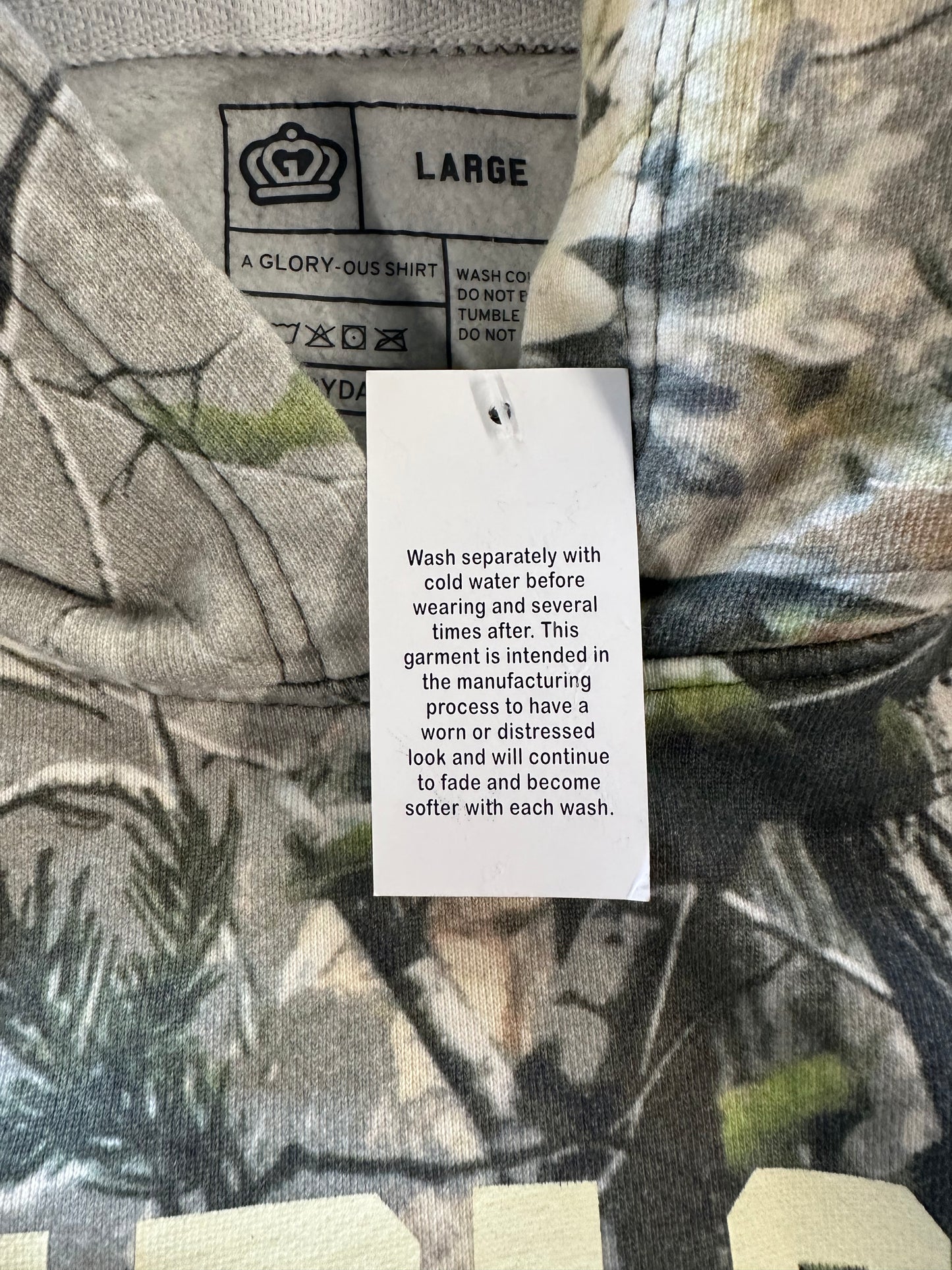 Glory Days Apparel - Charlotte Big Block Faded Camo Hoodie