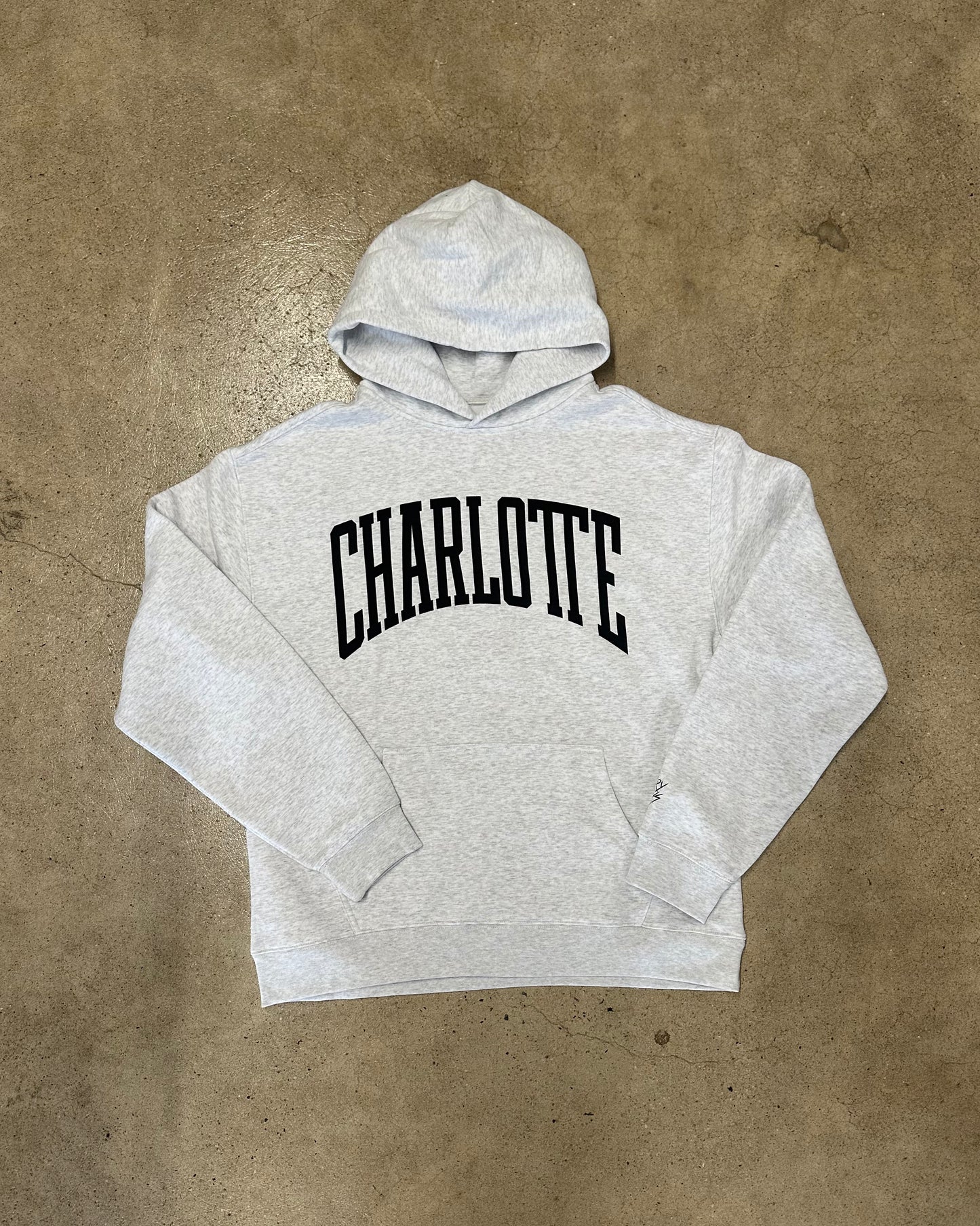 Glory Days Apparel - White Heather Charlotte Big Block Hoodie