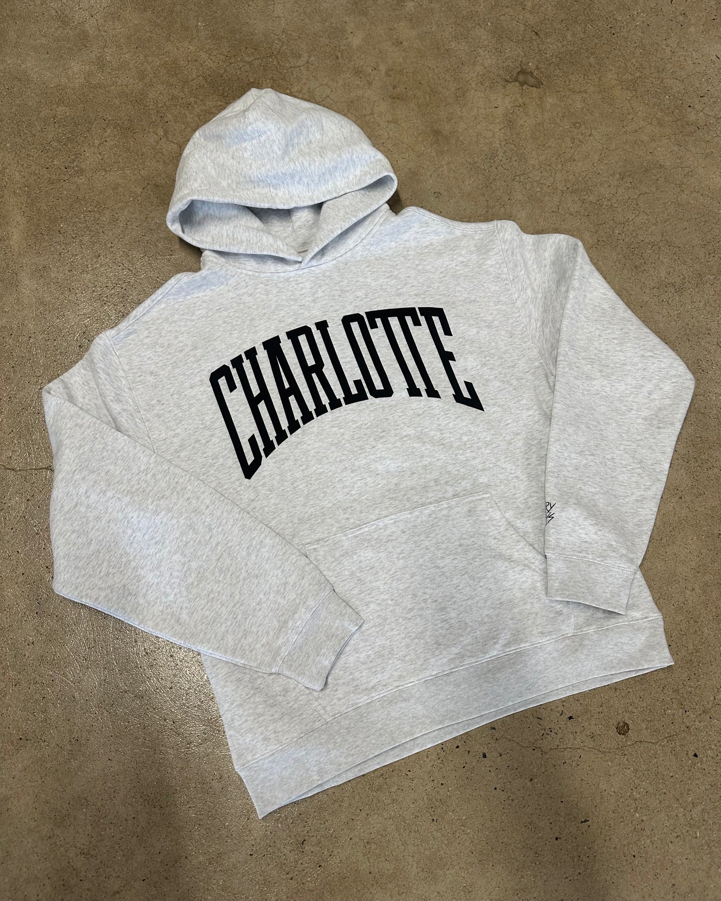 Glory Days Apparel - White Heather Charlotte Big Block Hoodie