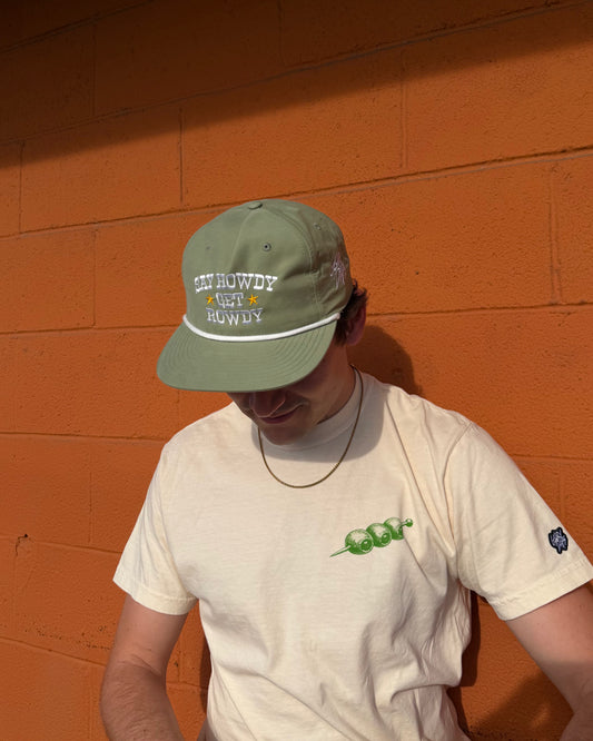 Glory Days Apparel - Say Howdy Get Rowdy Sage Rope Hat