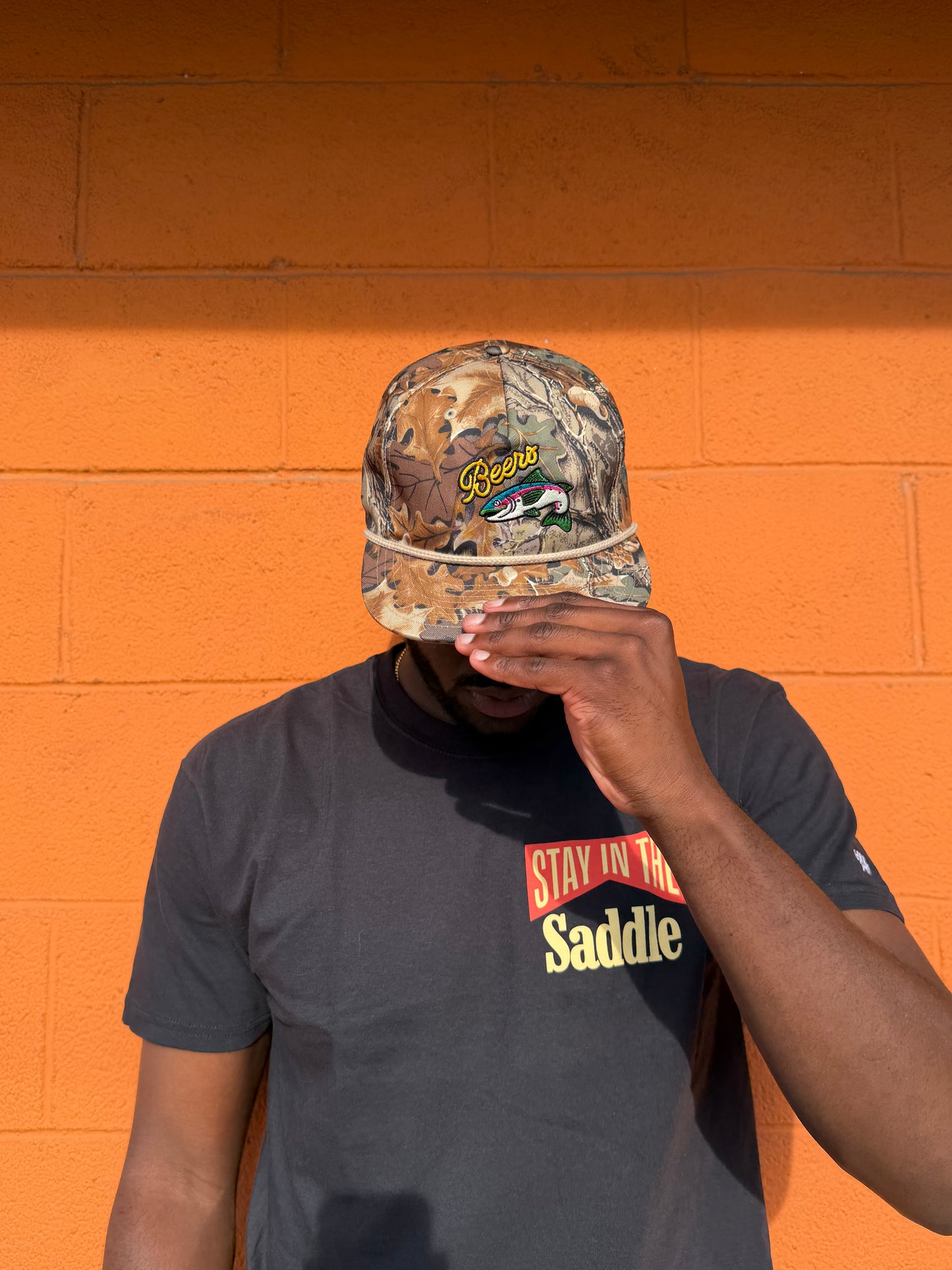 Glory Days Apparel - Beers Fish Real Tree Camo Rope Hat