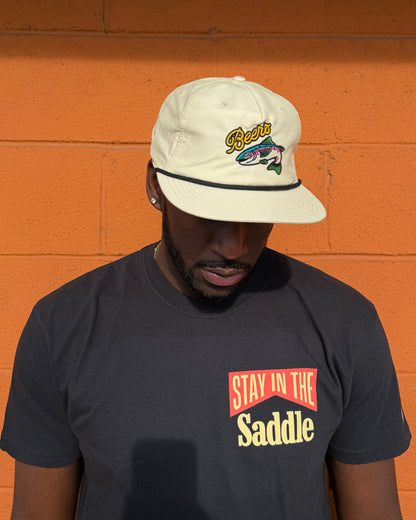Glory Days Apparel - Beers Fish Ivory/Black Rope Hat