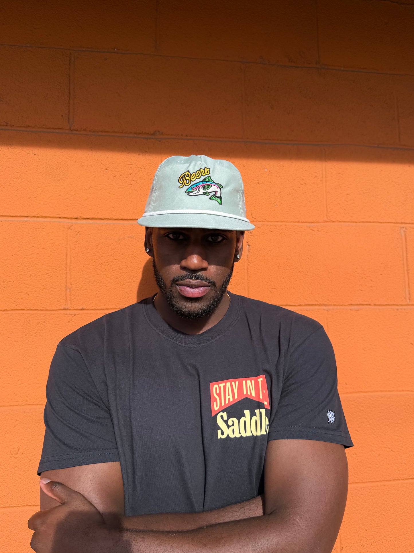 Glory Days Apparel - Beers Fish Dusty Blue Rope Hat