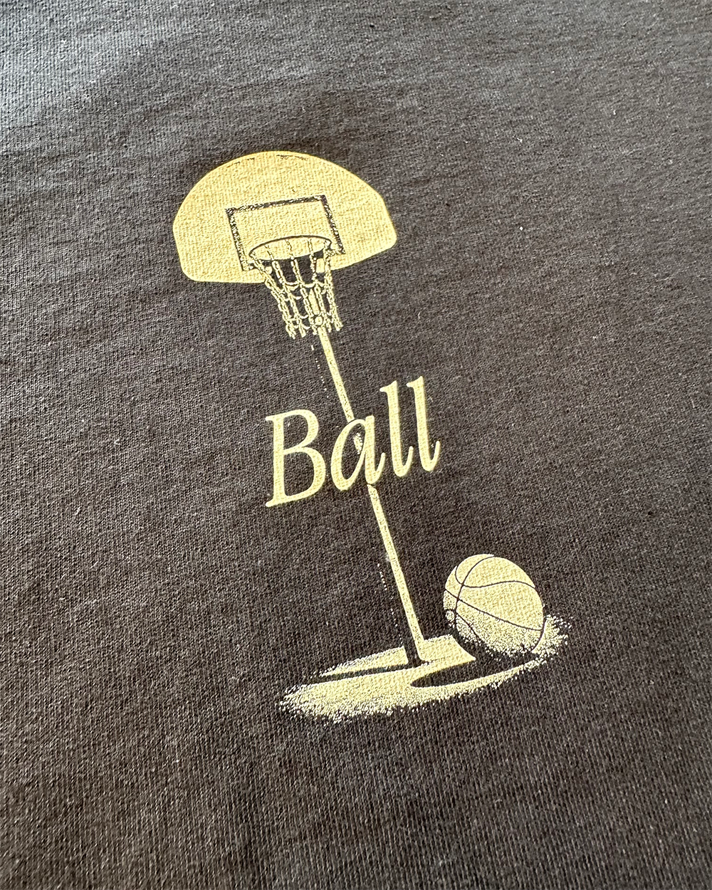 Glory Days Apparel - I Know Ball Faded Black Relaxed Fit Hoodie