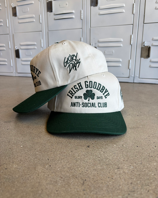Glory Days Apparel - Irish Goodbye Natural/Evergreen Hat
