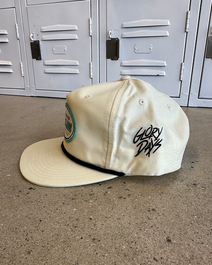 Glory Days Apparel - Johnny Dollars Patch Ivory/Black Rope Hat